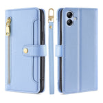 Custodia per telefono in pelle con portafoglio con cerniera a tracolla, For Samsung Galaxy A04e 4G, For Samsung Galaxy A54 5G, For Samsung Galaxy M14 5G