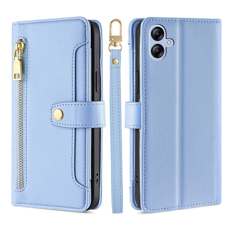Custodia per telefono in pelle con portafoglio con cerniera a tracolla, For Samsung Galaxy A04e 4G, For Samsung Galaxy A54 5G, For Samsung Galaxy M14 5G