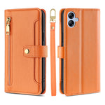 Custodia per telefono in pelle con portafoglio con cerniera a tracolla, For Samsung Galaxy A04e 4G, For Samsung Galaxy A54 5G, For Samsung Galaxy M14 5G