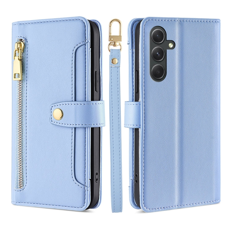 Custodia per telefono in pelle con portafoglio con cerniera a tracolla, For Samsung Galaxy A04e 4G, For Samsung Galaxy A54 5G, For Samsung Galaxy M14 5G