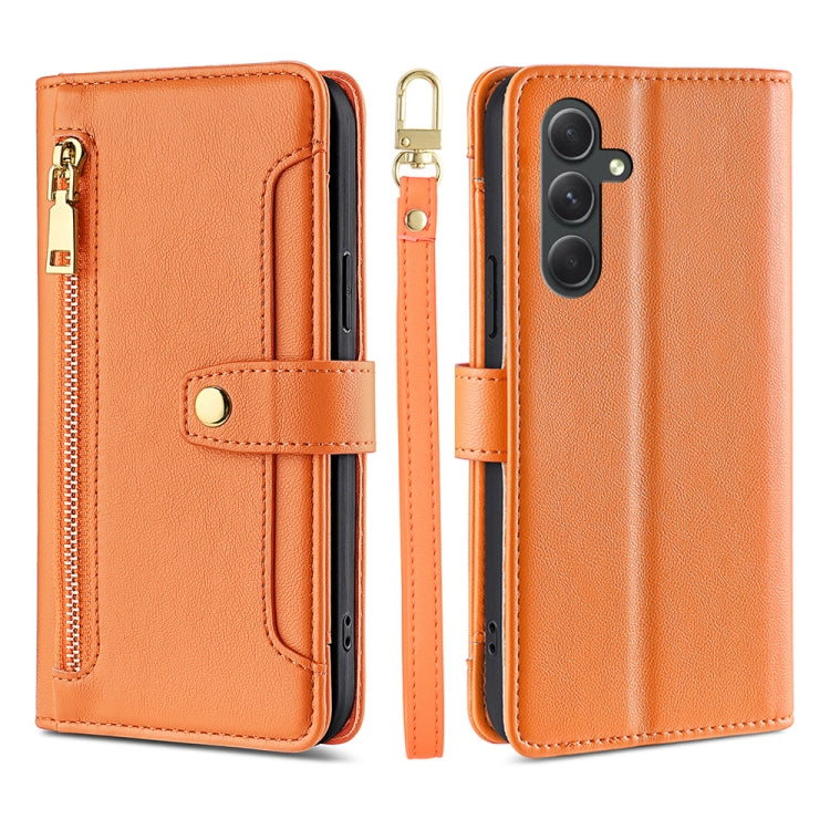 Custodia per telefono in pelle con portafoglio con cerniera a tracolla, For Samsung Galaxy A04e 4G, For Samsung Galaxy A54 5G, For Samsung Galaxy M14 5G