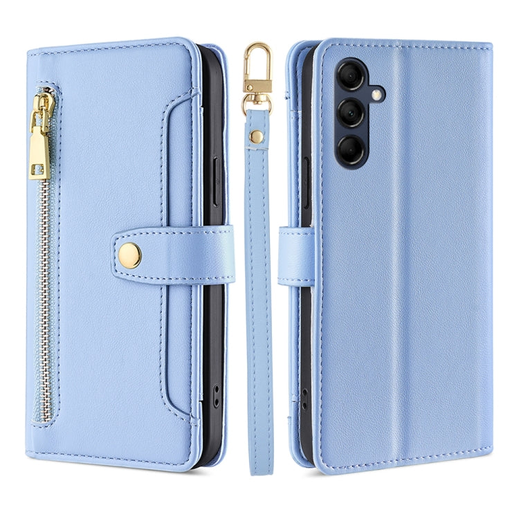 Custodia per telefono in pelle con portafoglio con cerniera a tracolla, For Samsung Galaxy A04e 4G, For Samsung Galaxy A54 5G, For Samsung Galaxy M14 5G