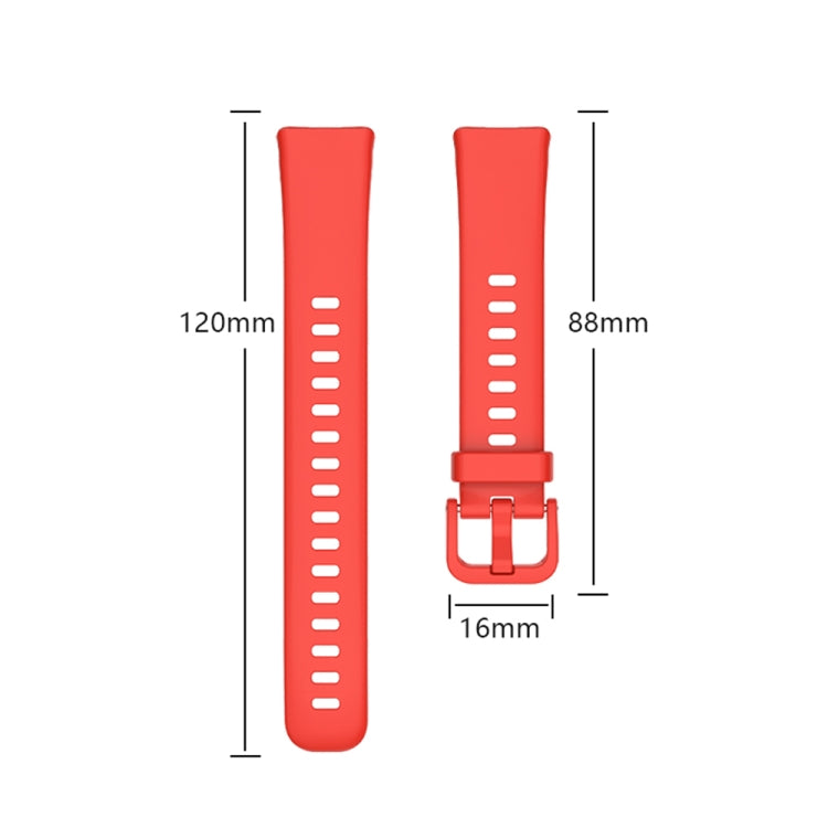 Cinturino di ricambio in silicone tinta unita da 16 mm, For Huawei Band 8
