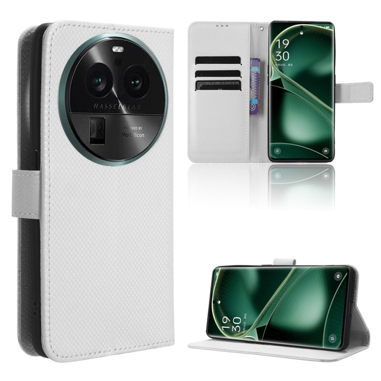 Custodia per telefono in pelle con trama a diamante, For OPPO Find X6, For Realme V30 / V30t 5G, For Orbic Q10 4G, For Tecno Spark 10 4G