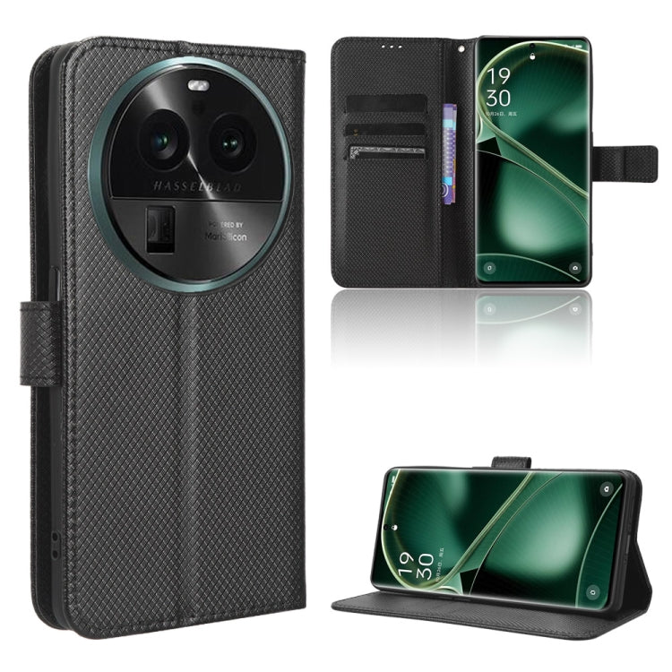 Custodia per telefono in pelle con trama a diamante, For OPPO Find X6, For Realme V30 / V30t 5G, For Orbic Q10 4G, For Tecno Spark 10 4G