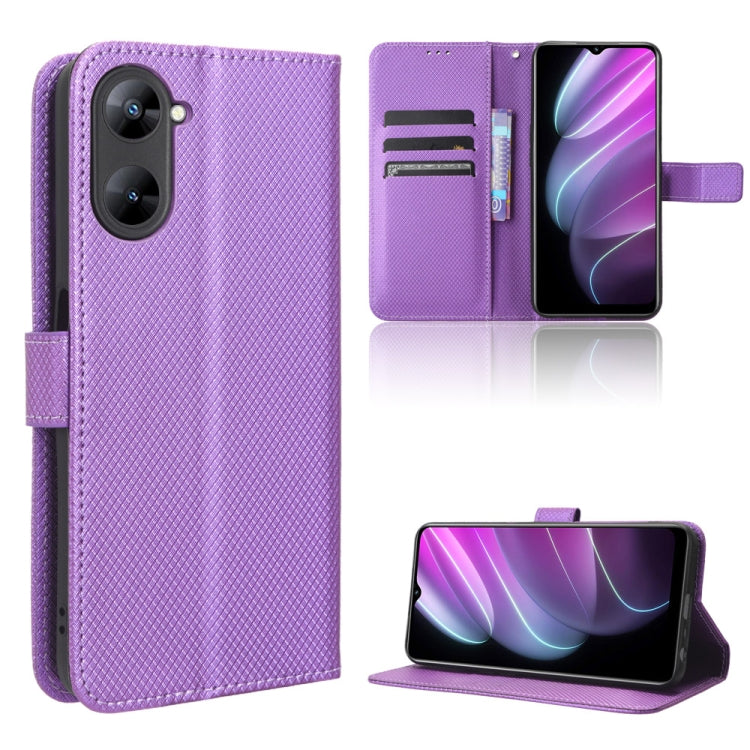 Custodia per telefono in pelle con trama a diamante, For OPPO Find X6, For Realme V30 / V30t 5G, For Orbic Q10 4G, For Tecno Spark 10 4G