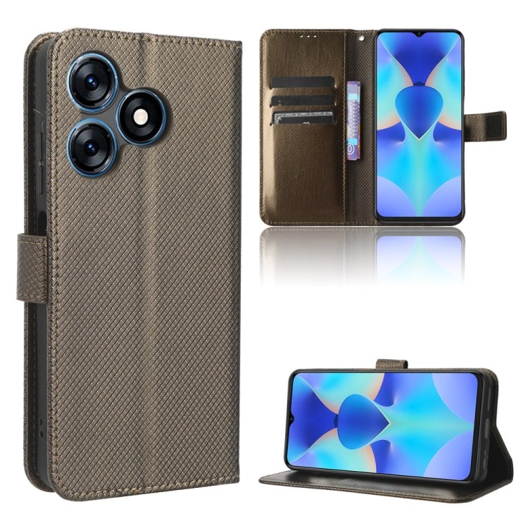 Custodia per telefono in pelle con trama a diamante, For OPPO Find X6, For Realme V30 / V30t 5G, For Orbic Q10 4G, For Tecno Spark 10 4G