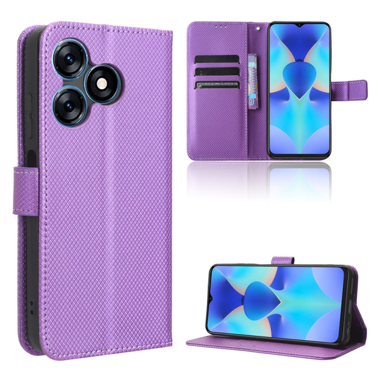 Custodia per telefono in pelle con trama a diamante, For OPPO Find X6, For Realme V30 / V30t 5G, For Orbic Q10 4G, For Tecno Spark 10 4G