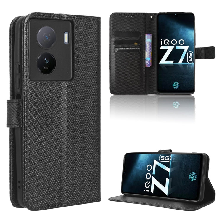 Custodia per telefono in pelle con trama a diamante, For Tecno Spark 10 5G, For Tecno Spark 10 Pro / K17, For Tecno Spark 10C, For vivo iQOO Z7x