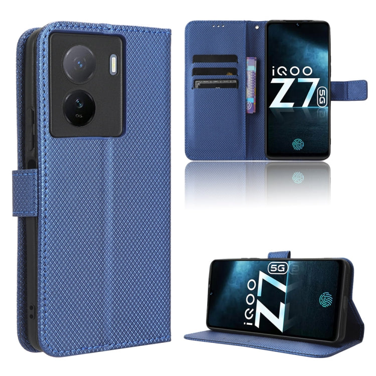 Custodia per telefono in pelle con trama a diamante, For Tecno Spark 10 5G, For Tecno Spark 10 Pro / K17, For Tecno Spark 10C, For vivo iQOO Z7x