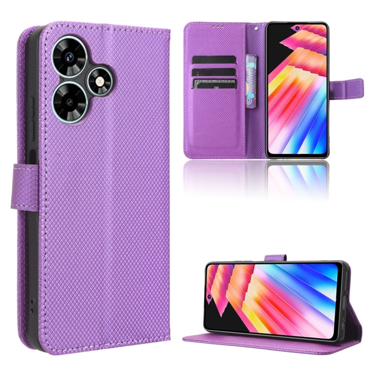 Custodia per telefono in pelle con trama a diamante, For Infinix Hot 30 4G X6831, For Infinix Hot 30 Play, For Infinix Hot 30i / 30i NFC, For Doogee X97 / X97 Pro