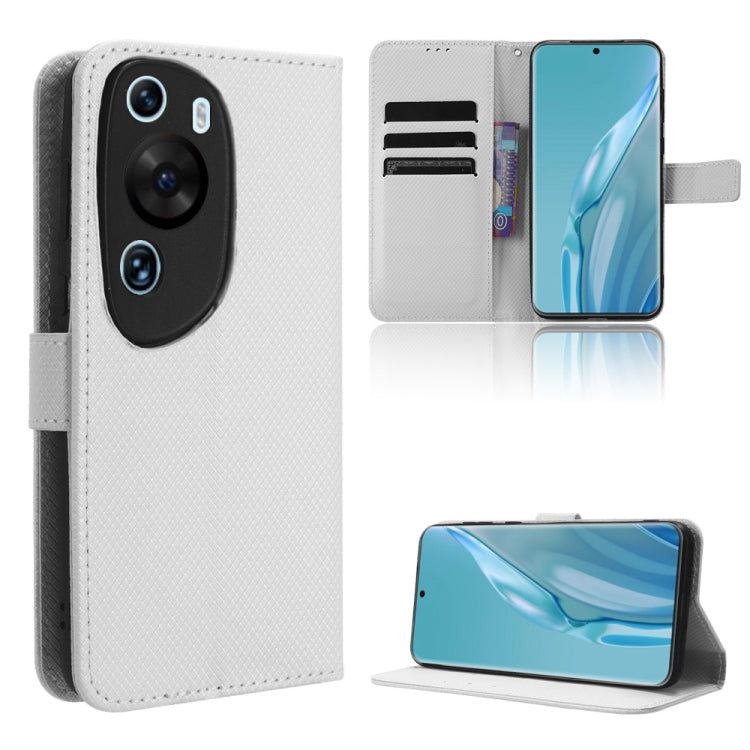 Custodia per telefono in pelle con trama a diamante, For Xiaomi Redmi Note 12 4G Global, For Huawei nova 11 Pro, For Huawei nova 11, For Huawei P60 Art