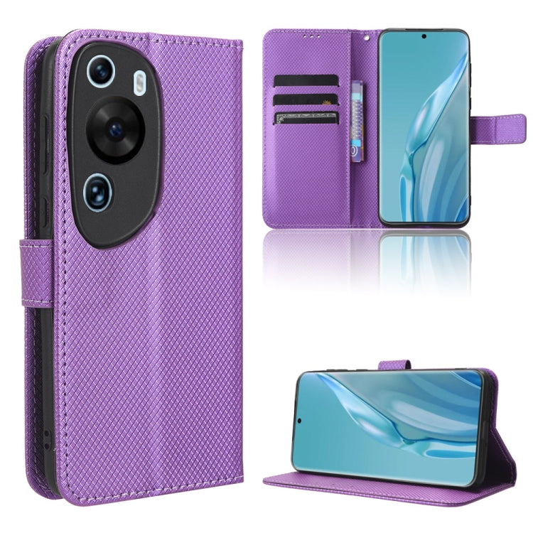 Custodia per telefono in pelle con trama a diamante, For Xiaomi Redmi Note 12 4G Global, For Huawei nova 11 Pro, For Huawei nova 11, For Huawei P60 Art