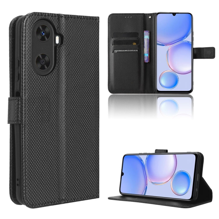 Custodia per telefono in pelle con trama a diamante, For Huawei P60 / P60 Pro, For Huawei Enjoy 60 4G, For Huawei Maimang 20, For Blackview A85