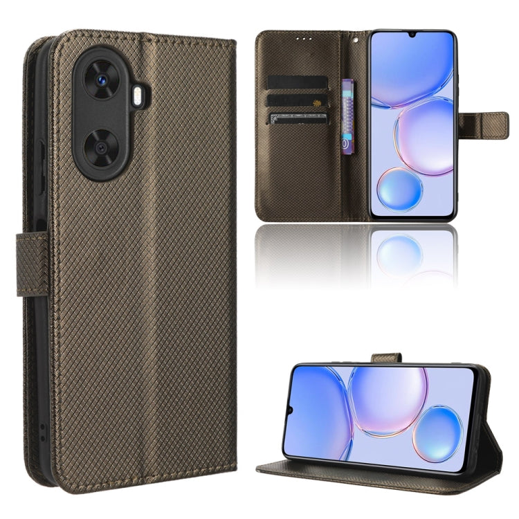 Custodia per telefono in pelle con trama a diamante, For Huawei P60 / P60 Pro, For Huawei Enjoy 60 4G, For Huawei Maimang 20, For Blackview A85