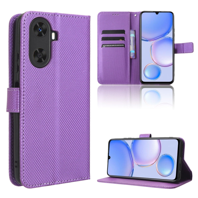 Custodia per telefono in pelle con trama a diamante, For Huawei P60 / P60 Pro, For Huawei Enjoy 60 4G, For Huawei Maimang 20, For Blackview A85