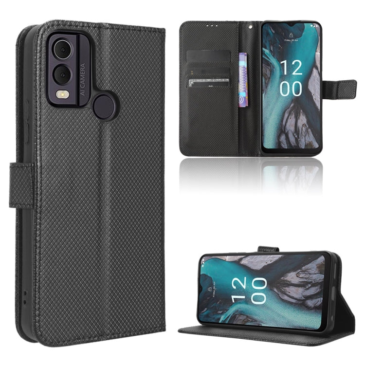Custodia per telefono in pelle con trama a diamante, For Nokia C22, For Nokia C32 4G, For Nokia C12, For Nokia G22 4G