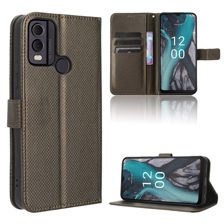 Custodia per telefono in pelle con trama a diamante, For Nokia C22, For Nokia C32 4G, For Nokia C12, For Nokia G22 4G