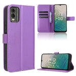 Custodia per telefono in pelle con trama a diamante, For Nokia C22, For Nokia C32 4G, For Nokia C12, For Nokia G22 4G