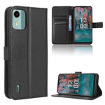 Custodia per telefono in pelle con trama a diamante, For Nokia C22, For Nokia C32 4G, For Nokia C12, For Nokia G22 4G