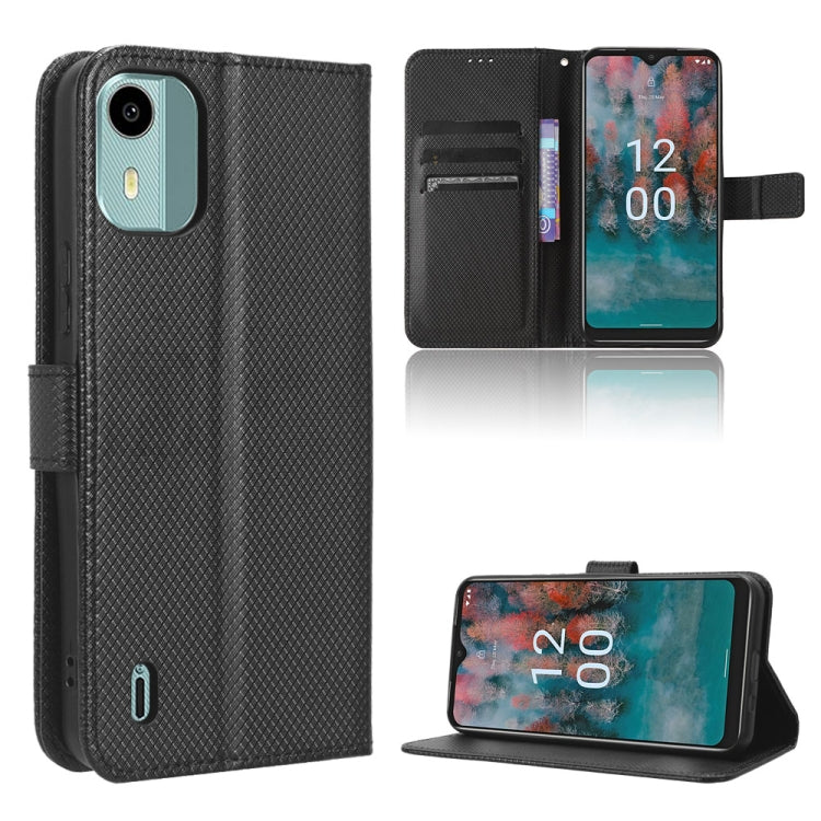 Custodia per telefono in pelle con trama a diamante, For Nokia C22, For Nokia C32 4G, For Nokia C12, For Nokia G22 4G
