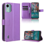 Custodia per telefono in pelle con trama a diamante, For Nokia C22, For Nokia C32 4G, For Nokia C12, For Nokia G22 4G