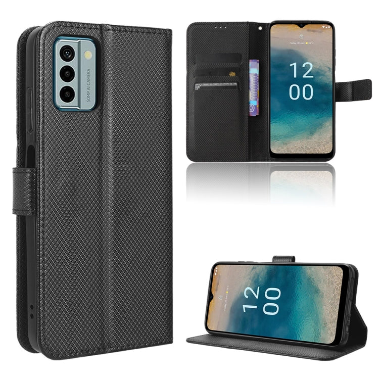 Custodia per telefono in pelle con trama a diamante, For Nokia C22, For Nokia C32 4G, For Nokia C12, For Nokia G22 4G
