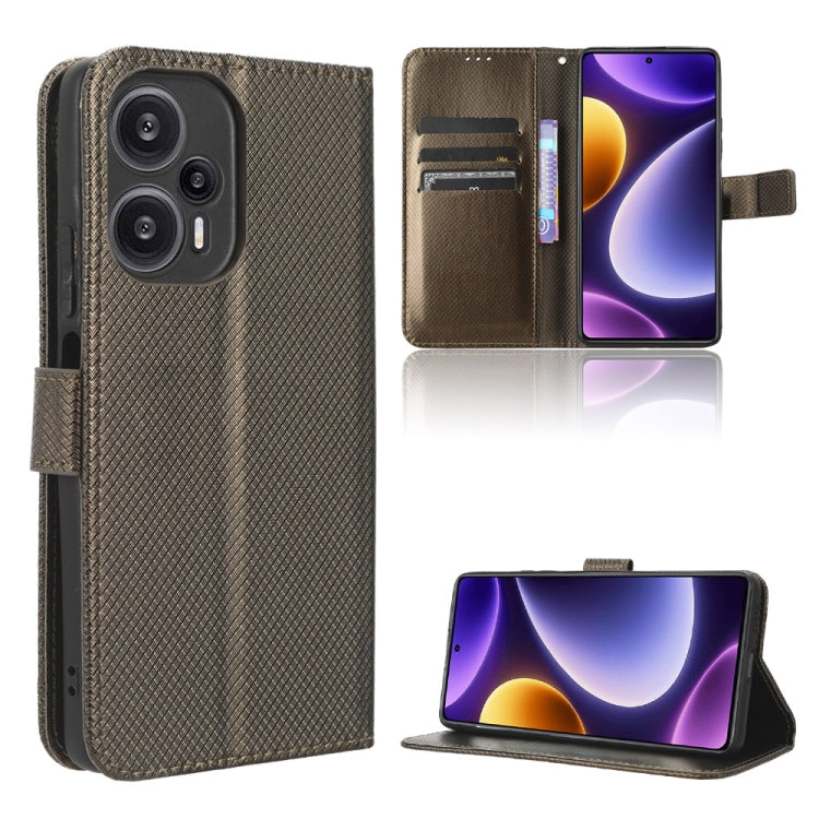 Custodia per telefono in pelle con trama a diamante, For Xiaomi Redmi Note 12 Turbo 5G, For OnePlus Nord CE 3 Lite, For ZTE Nubia Z50 Ultra