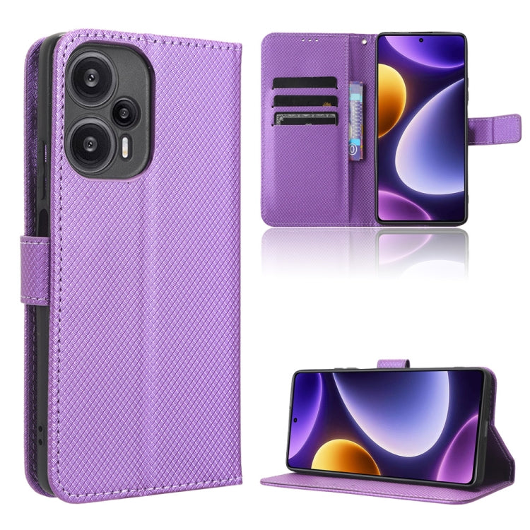 Custodia per telefono in pelle con trama a diamante, For Xiaomi Redmi Note 12 Turbo 5G, For OnePlus Nord CE 3 Lite, For ZTE Nubia Z50 Ultra