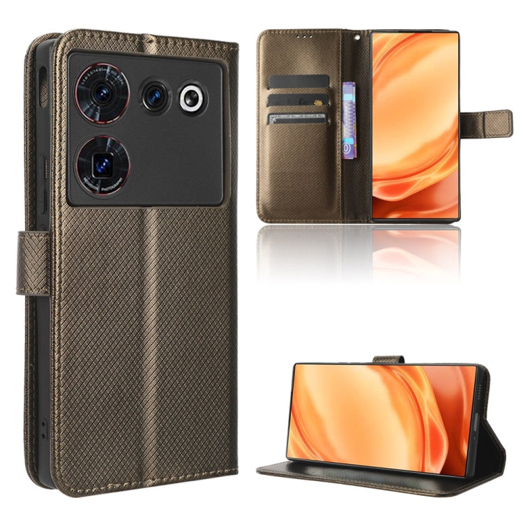 Custodia per telefono in pelle con trama a diamante, For Xiaomi Redmi Note 12 Turbo 5G, For OnePlus Nord CE 3 Lite, For ZTE Nubia Z50 Ultra