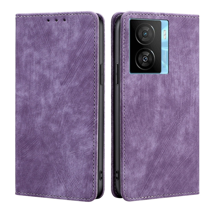 Custodia per telefono in pelle magnetica con spazzola antifurto RFID, For vivo iQOO Z7x, For OPPO A55S 5G, For Realme GT Neo5 SE, For Xiaomi Redmi Note 12 Turbo