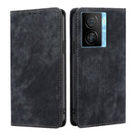 Custodia per telefono in pelle magnetica con spazzola antifurto RFID, For vivo iQOO Z7x, For OPPO A55S 5G, For Realme GT Neo5 SE, For Xiaomi Redmi Note 12 Turbo