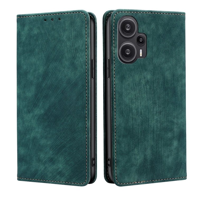 Custodia per telefono in pelle magnetica con spazzola antifurto RFID, For vivo iQOO Z7x, For OPPO A55S 5G, For Realme GT Neo5 SE, For Xiaomi Redmi Note 12 Turbo