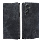 Custodia per telefono in pelle magnetica con spazzola antifurto RFID, For Samsung Galaxy A54 5G, For Samsung Galaxy M14 5G