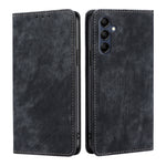Custodia per telefono in pelle magnetica con spazzola antifurto RFID, For Samsung Galaxy A54 5G, For Samsung Galaxy M14 5G