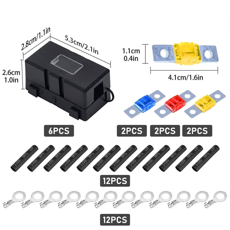 Scatola dei fusibili portafusibili per auto 6 in 1 ANS, 40A & 50A & 60A, 60A & 80A & 100A