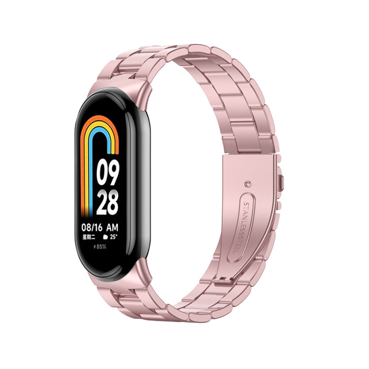 Cinturino per orologio in metallo a tre perle milanese, For Xiaomi Mi Band 8