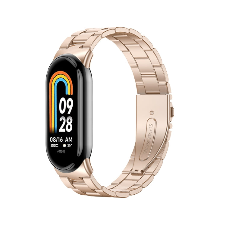 Cinturino per orologio in metallo a tre perle milanese, For Xiaomi Mi Band 8
