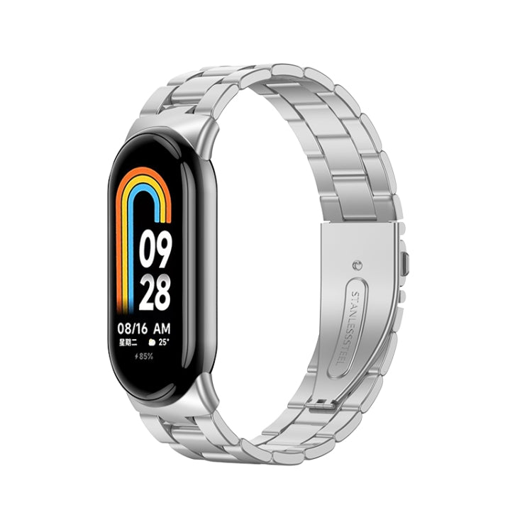 Cinturino per orologio in metallo a tre perle milanese, For Xiaomi Mi Band 8