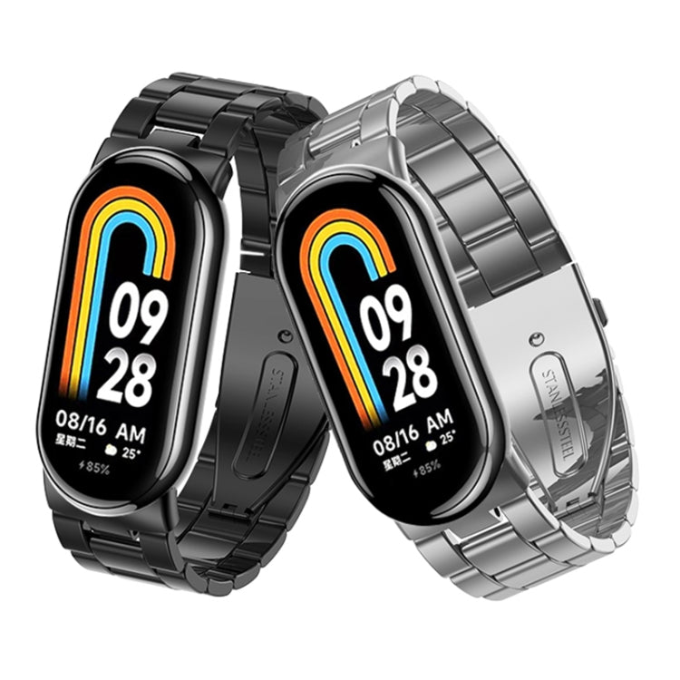 Cinturino per orologio in metallo a tre perle milanese, For Xiaomi Mi Band 8