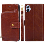 Custodia per cellulare in pelle con cerniera, For Nokia C22, For Nokia C32, For Samsung Galaxy A04e 4G, For Samsung Galaxy A54 5G, For Samsung Galaxy M14 5G