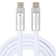 Mech Series 120W USB-C / Type-C a USB-C / Type-C Cavo dati di ricarica rapida in silicone con connettore metallico, lunghezza: 1,2 m, Type-C, 1.2m Type-C to Type-C
