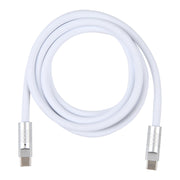 Mech Series 120W USB-C / Type-C a USB-C / Type-C Cavo dati di ricarica rapida in silicone con connettore metallico, lunghezza: 1,2 m, Type-C, 1.2m Type-C to Type-C