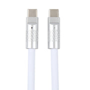 Mech Series 120W USB-C / Type-C a USB-C / Type-C Cavo dati di ricarica rapida in silicone con connettore metallico, lunghezza: 1,2 m, Type-C, 1.2m Type-C to Type-C