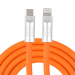 Mech Series 120W USB-C / Type-C a 8 pin in metallo con spina in silicone Cavo dati di ricarica rapida in silicone, lunghezza: 1,2 m, 8 Pin, 1.2m Type-C to 8 Pin