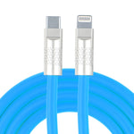 Mech Series 120W USB-C / Type-C a 8 pin in metallo con spina in silicone Cavo dati di ricarica rapida in silicone, lunghezza: 1,2 m, 8 Pin, 1.2m Type-C to 8 Pin