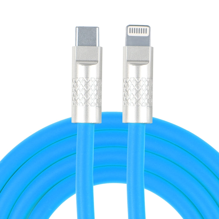 Mech Series 120W USB-C / Type-C a 8 pin in metallo con spina in silicone Cavo dati di ricarica rapida in silicone, lunghezza: 1,2 m, 8 Pin, 1.2m Type-C to 8 Pin