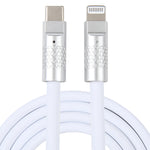 Mech Series 120W USB-C / Type-C a 8 pin in metallo con spina in silicone Cavo dati di ricarica rapida in silicone, lunghezza: 1,2 m, 8 Pin, 1.2m Type-C to 8 Pin