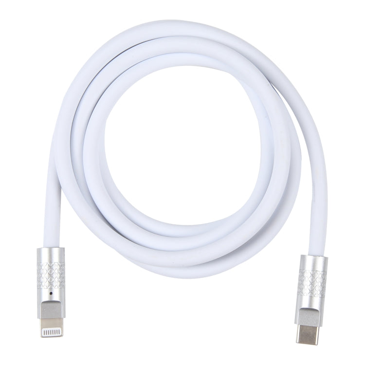 Mech Series 120W USB-C / Type-C a 8 pin in metallo con spina in silicone Cavo dati di ricarica rapida in silicone, lunghezza: 1,2 m, 8 Pin, 1.2m Type-C to 8 Pin