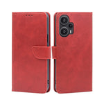 Custodia per telefono in pelle flip con fibbia in vitello, For vivo iQOO Z7x, For OPPO A55S 5G, For Realme GT Neo5 SE, For Xiaomi Redmi Note 12 Turbo, For Kyocera Digno SX3-KYG02, For Nokia C12